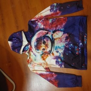 Water resistant XL Space Cat hoodie